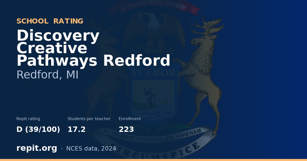 Discovery Creative Pathways Redford, Redford, MI — Repit school rating D (39/100)