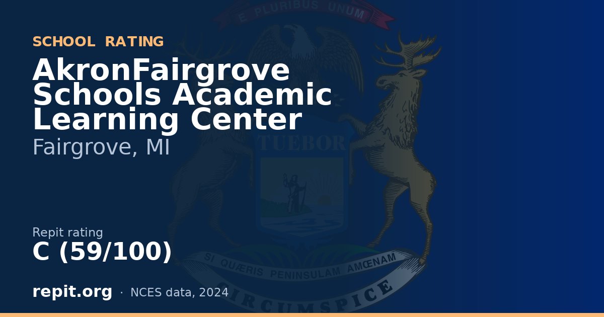AkronFairgrove Schools Academic Learning Center, Fairgrove, MI — Repit school rating C (59/100)