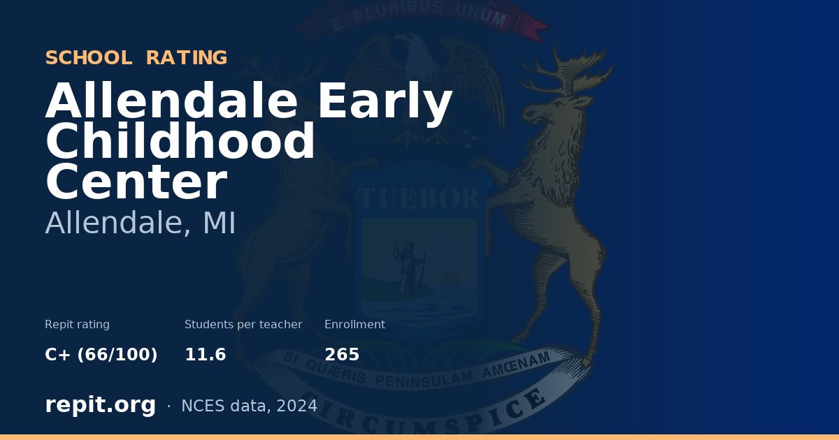 Allendale Early Childhood Center, Allendale, MI — Repit school rating C+ (66/100)