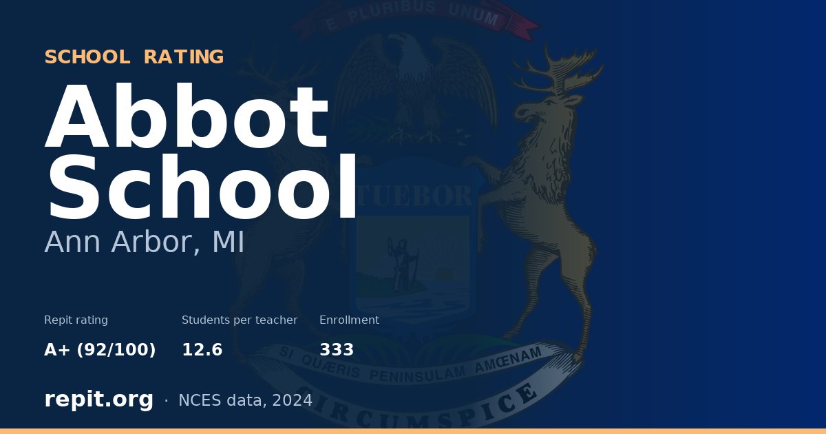 Abbot School, Ann Arbor, MI — Repit school rating A+ (92/100)
