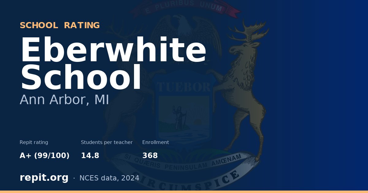 Eberwhite School, Ann Arbor, MI — Repit school rating A+ (99/100)