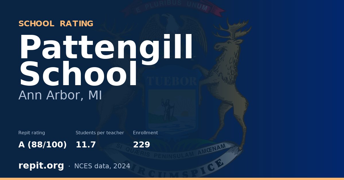 Pattengill School, Ann Arbor, MI — Repit school rating A (88/100)