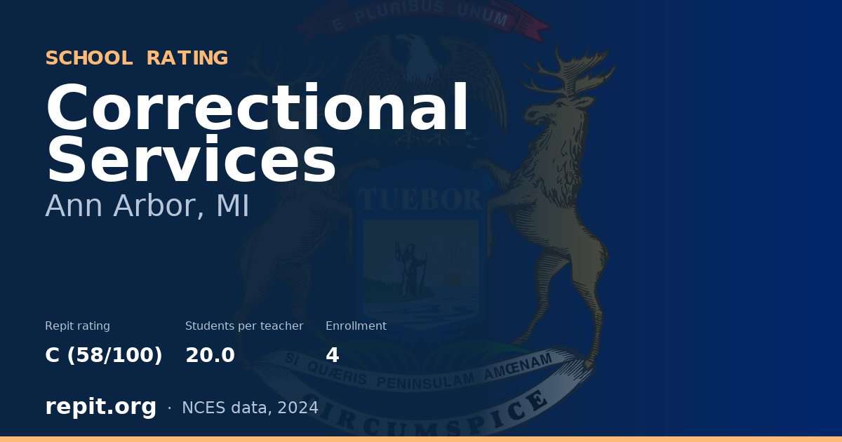 Correctional Services, Ann Arbor, MI — Repit school rating C (58/100)