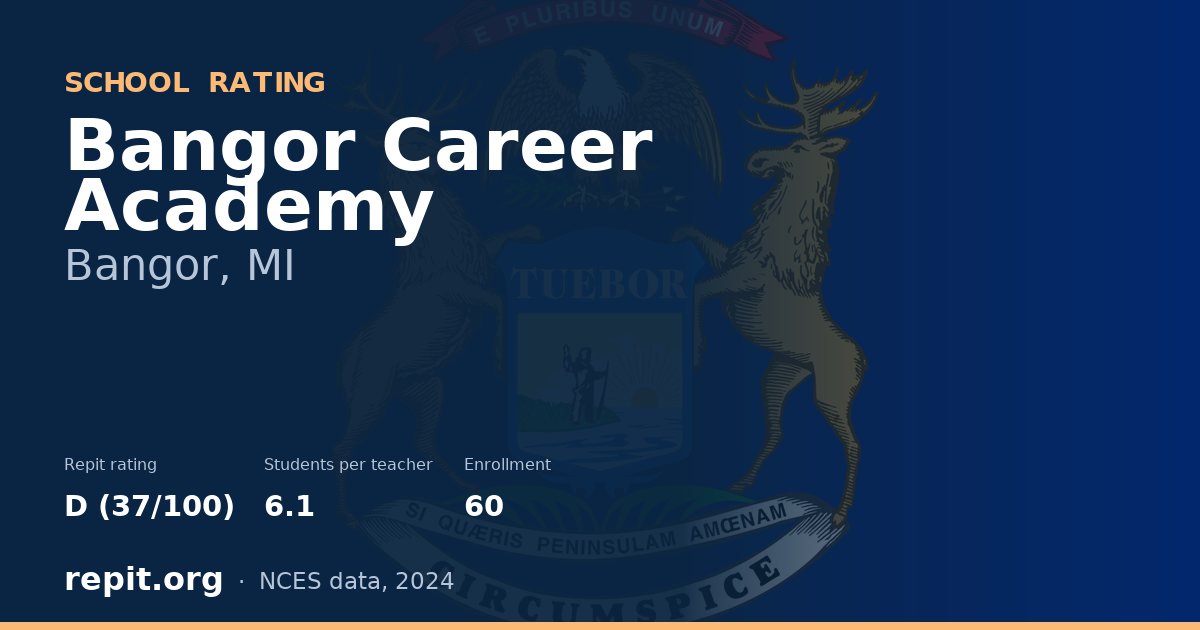 Bangor Career Academy, Bangor, MI — Repit school rating D (37/100)