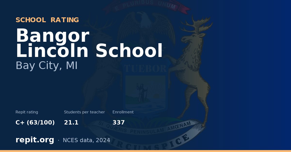 Bangor Lincoln School, Bay City, MI — Repit school rating C+ (63/100)