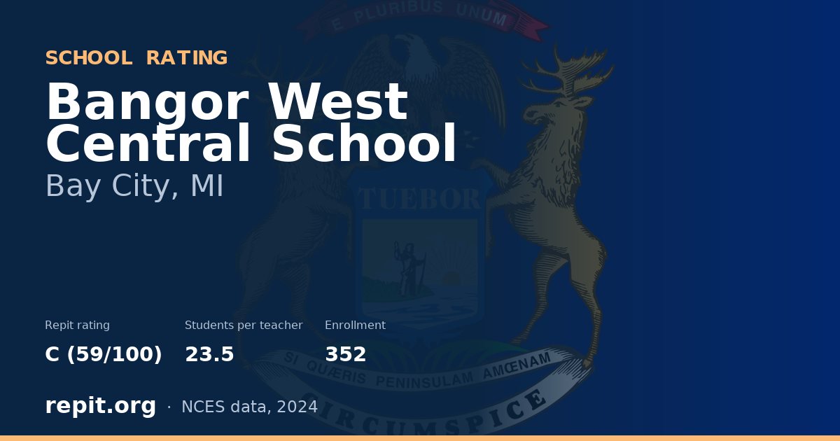 Bangor West Central School, Bay City, MI — Repit school rating C (59/100)