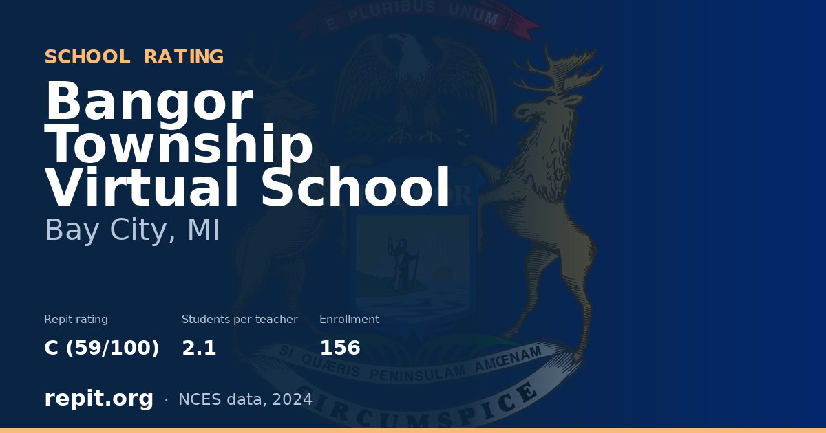 Bangor Township Virtual School, Bay City, MI — Repit school rating C (59/100)