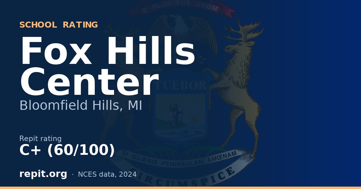 Fox Hills Center, Bloomfield Hills, MI — Repit school rating C+ (60/100)