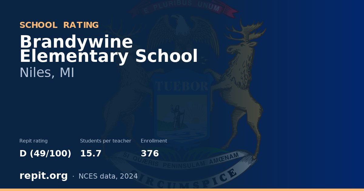 Brandywine Elementary School, Niles, MI — Repit school rating D (49/100)