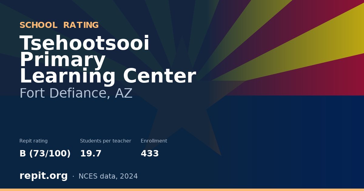 Tsehootsooi Primary Learning Center, Fort Defiance, AZ — Repit school rating B (73/100)
