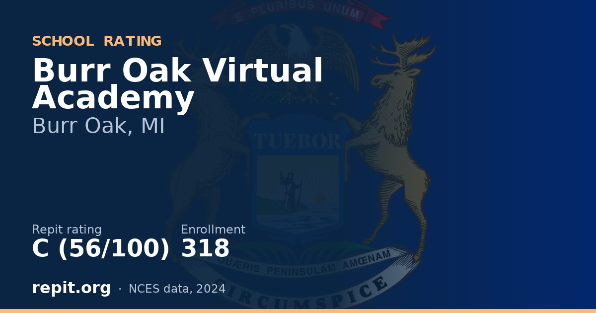Burr Oak Virtual Academy, Burr Oak, MI — Repit school rating C (56/100)