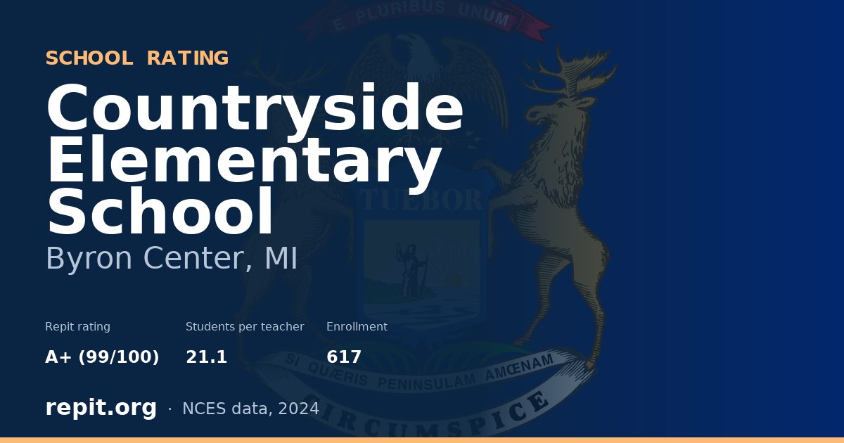 Countryside Elementary School, Byron Center, MI — Repit school rating A+ (99/100)