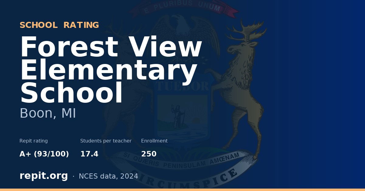 Forest View Elementary School, Boon, MI — Repit school rating A+ (93/100)