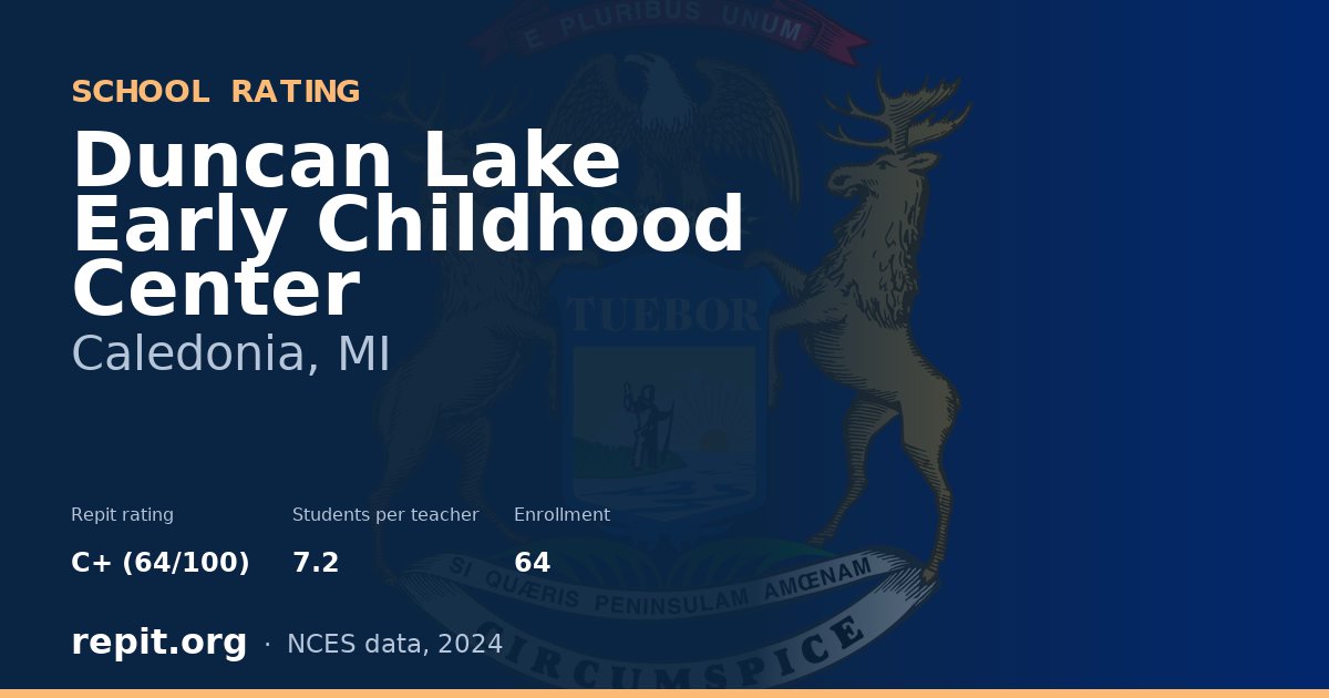 Duncan Lake Early Childhood Center, Caledonia, MI — Repit school rating C+ (64/100)
