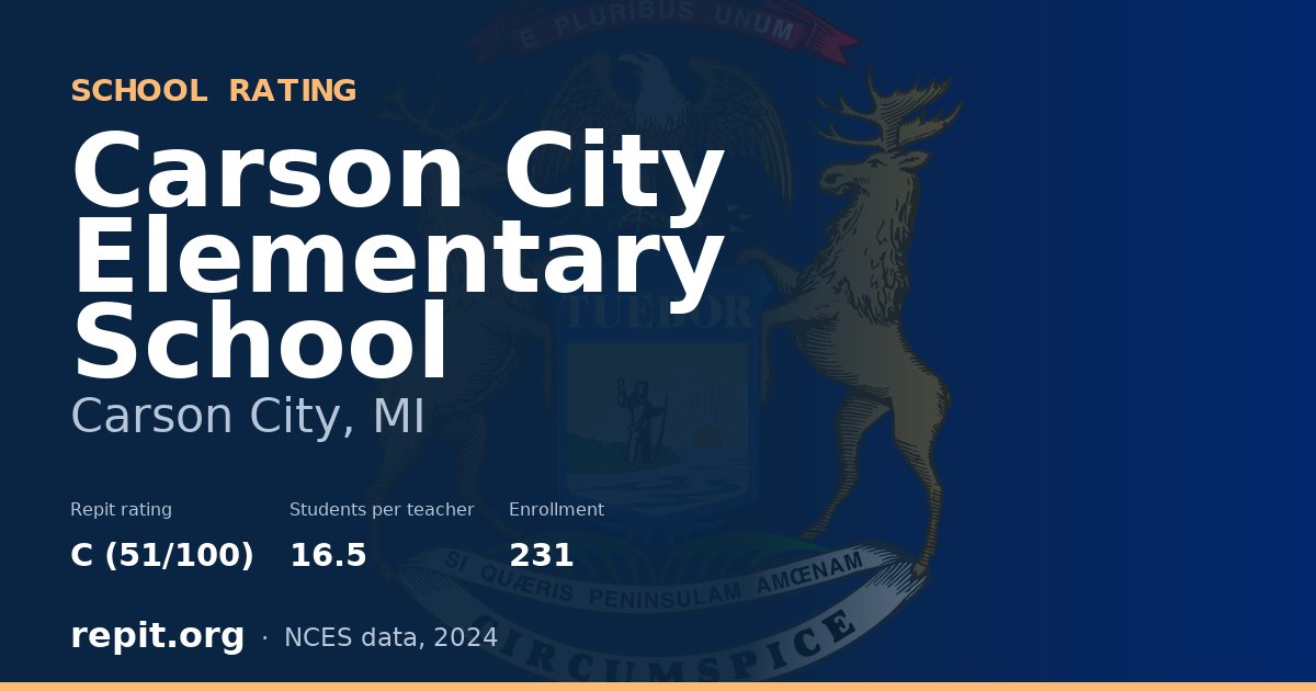 Carson City Elementary School, Carson City, MI — Repit school rating C (51/100)