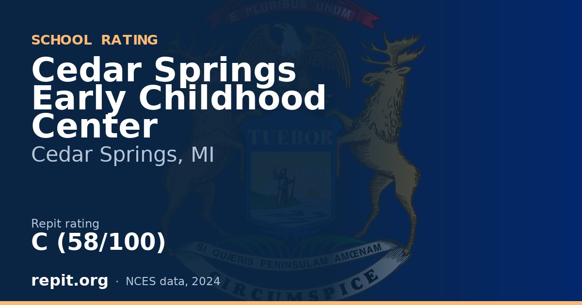 Cedar Springs Early Childhood Center, Cedar Springs, MI — Repit school rating C (58/100)