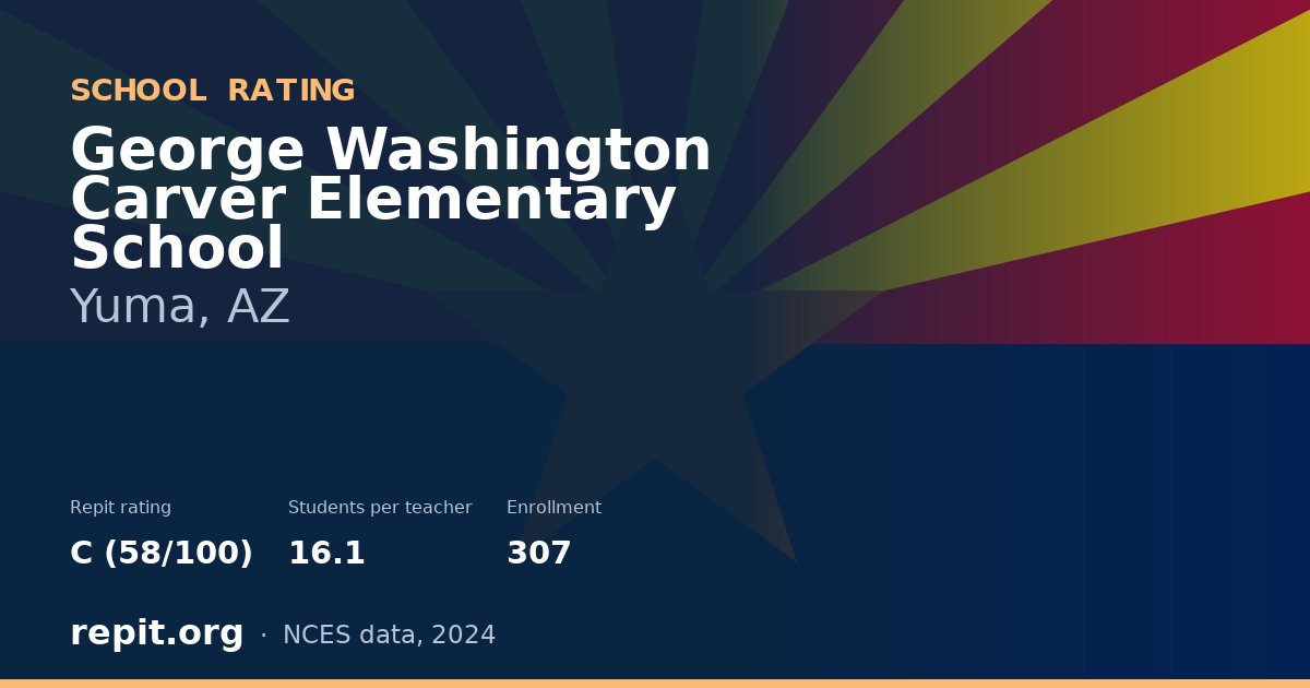 George Washington Carver Elementary School, Yuma, AZ — Repit school rating C (58/100)