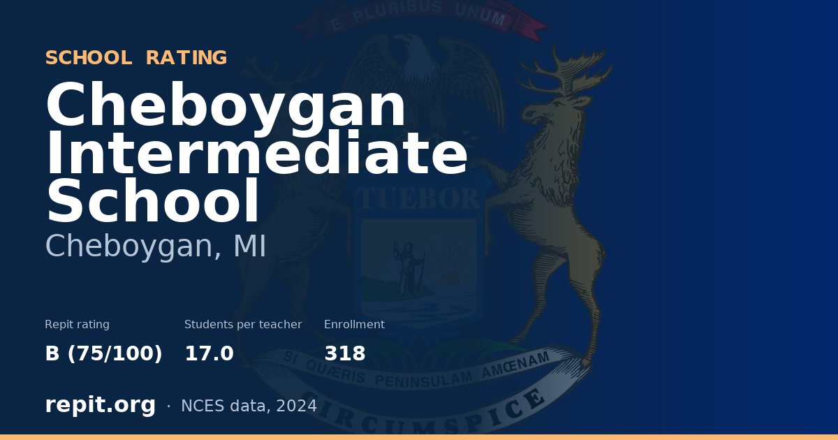 Cheboygan Intermediate School, Cheboygan, MI — Repit school rating B (75/100)