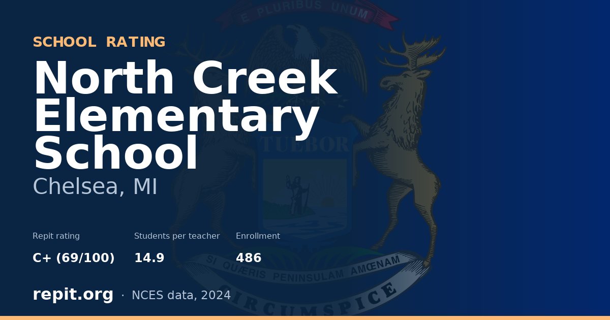 North Creek Elementary School, Chelsea, MI — Repit school rating C+ (69/100)