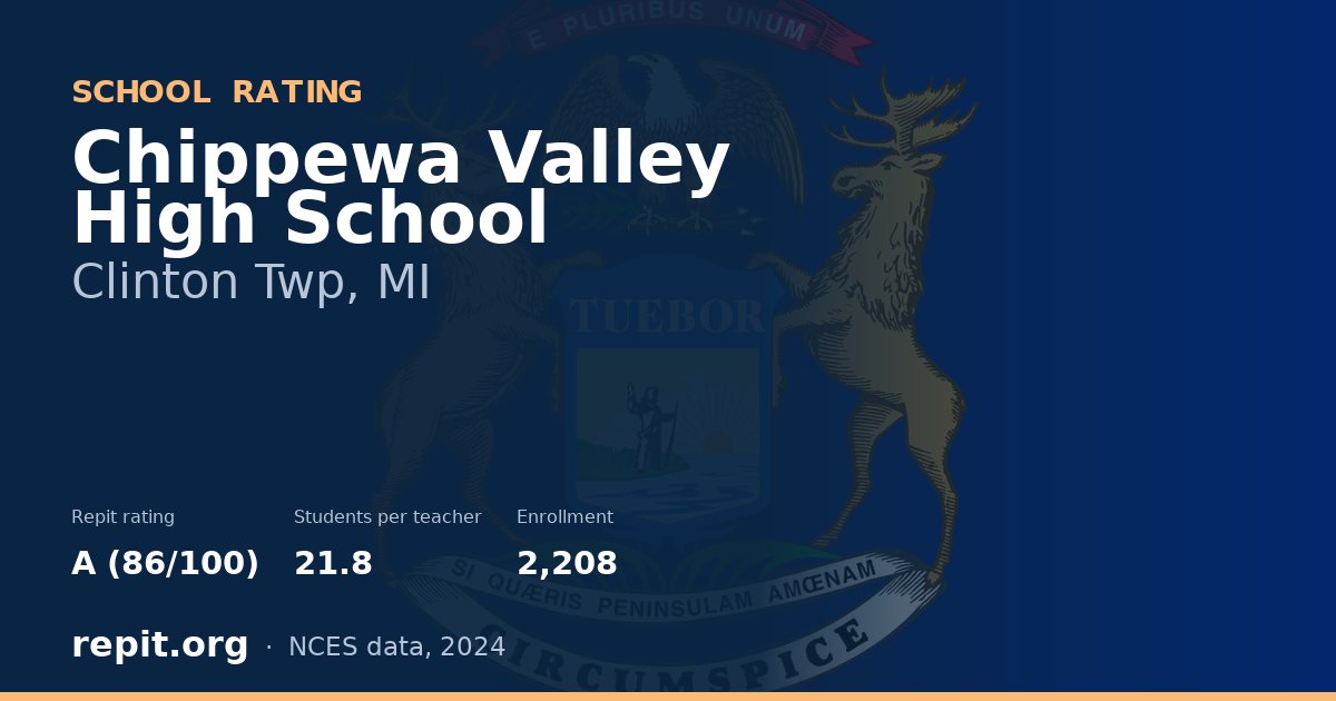Chippewa Valley High School, Clinton Twp, MI — Repit school rating A (86/100)