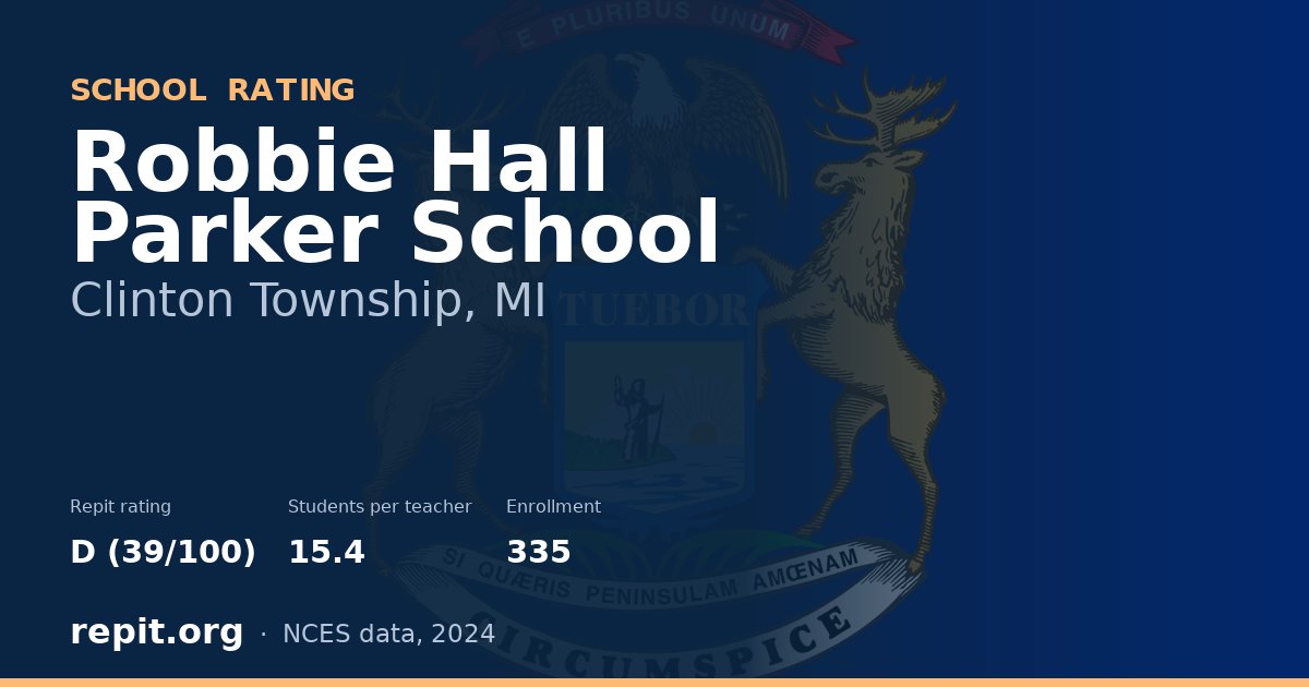 Robbie Hall Parker School, Clinton Township, MI — Repit school rating D (39/100)