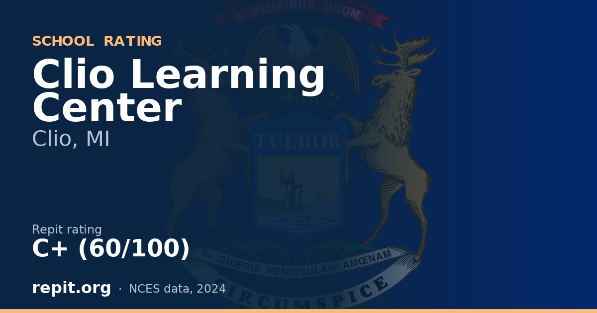Clio Learning Center, Clio, MI — Repit school rating C+ (60/100)