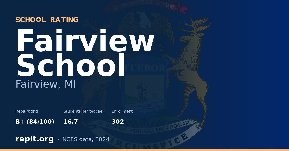 Fairview School, Fairview, MI — Repit school rating B+ (84/100)