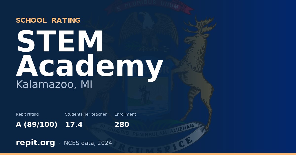 STEM Academy, Kalamazoo, MI — Repit school rating A (89/100)
