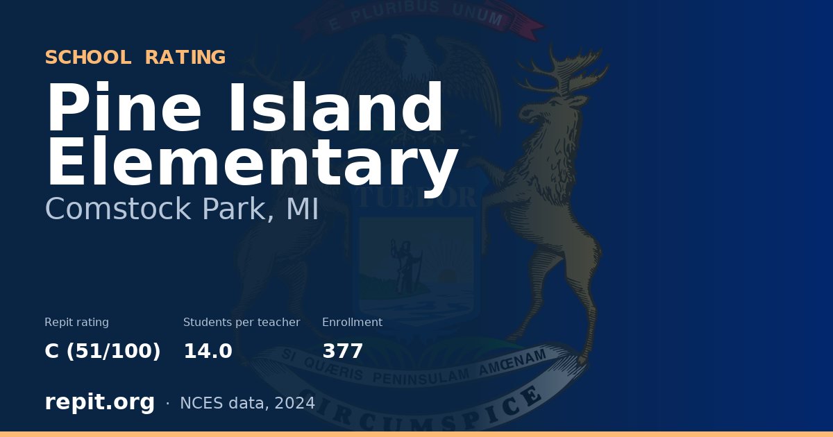 Pine Island Elementary, Comstock Park, MI — Repit school rating C (51/100)