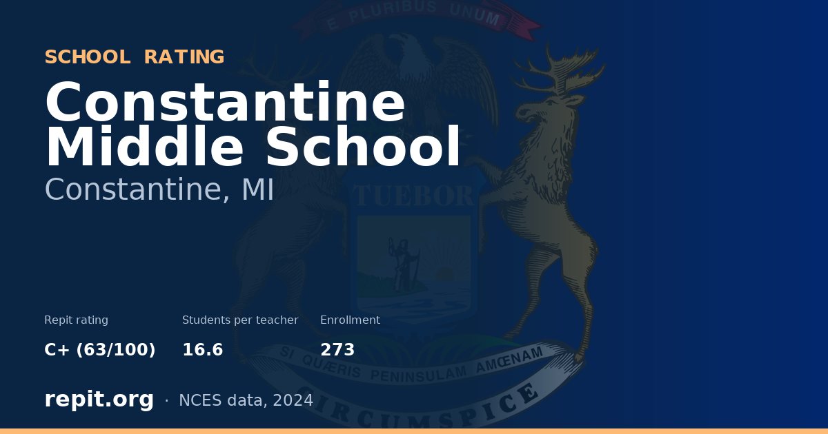 Constantine Middle School, Constantine, MI — Repit school rating C+ (63/100)
