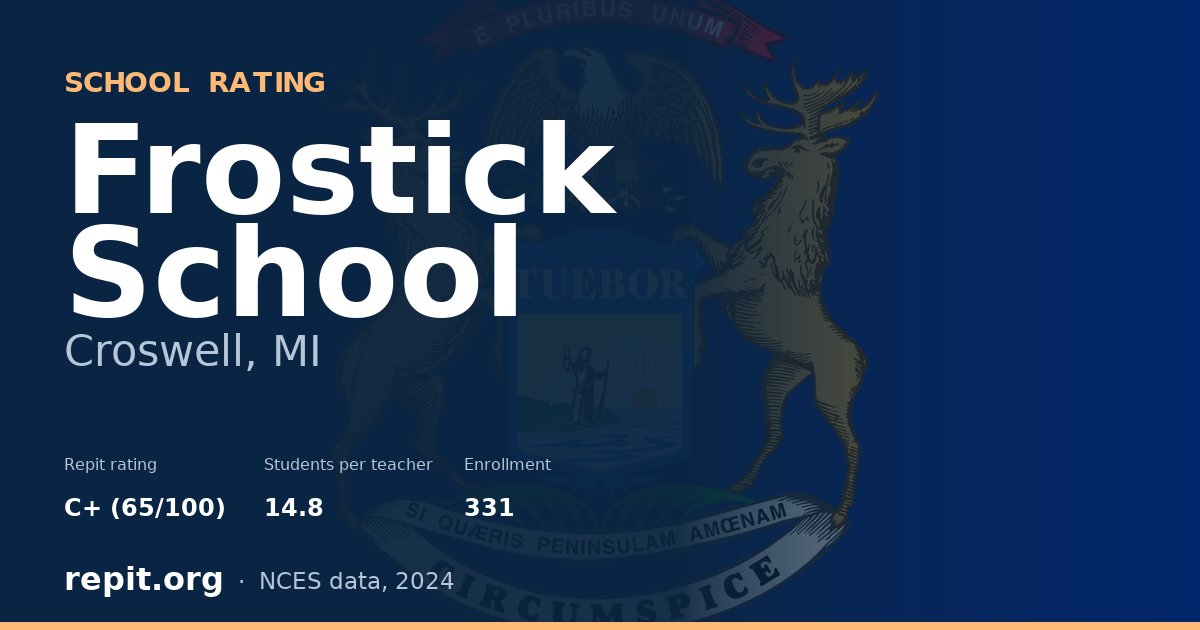 Frostick School, Croswell, MI — Repit school rating C+ (65/100)