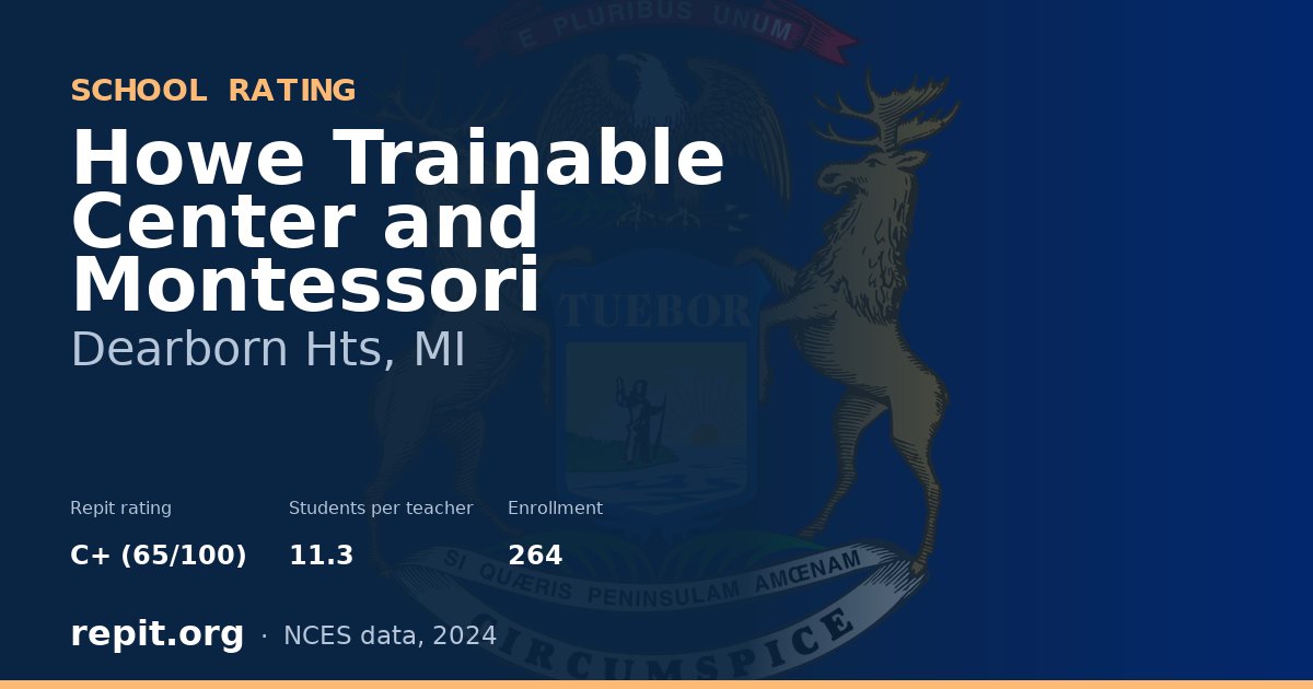 Howe Trainable Center and Montessori, Dearborn Hts, MI — Repit school rating C+ (65/100)