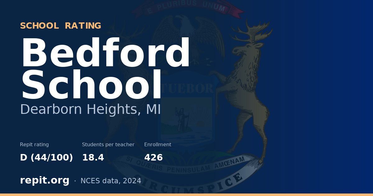 Bedford School, Dearborn Heights, MI — Repit school rating D (44/100)