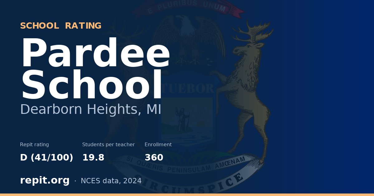 Pardee School, Dearborn Heights, MI — Repit school rating D (41/100)