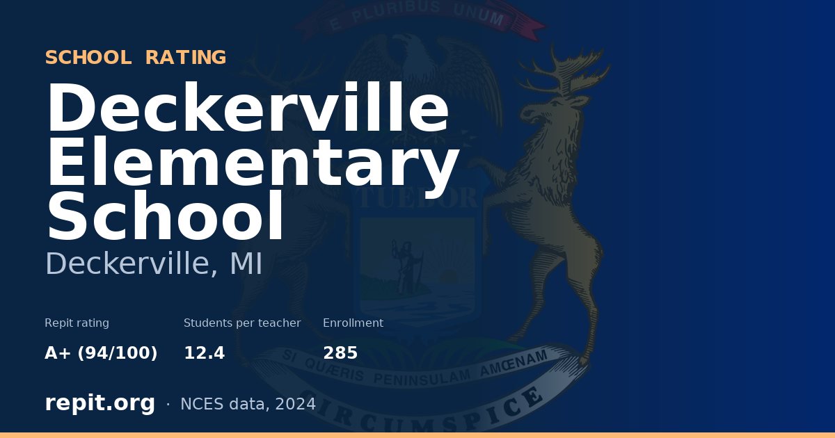 Deckerville Elementary School, Deckerville, MI — Repit school rating A+ (94/100)