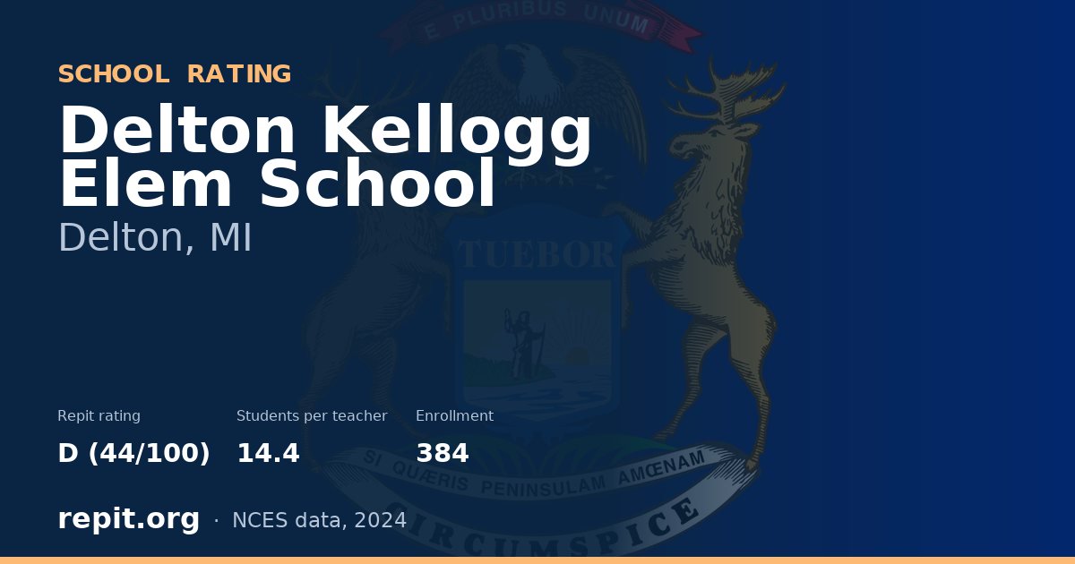 Delton Kellogg Elem School, Delton, MI — Repit school rating D (44/100)