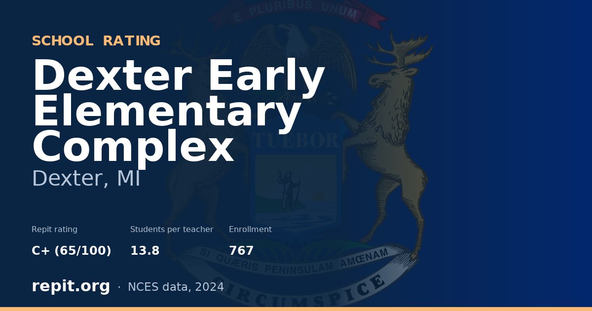 Dexter Early Elementary Complex, Dexter, MI — Repit school rating C+ (65/100)