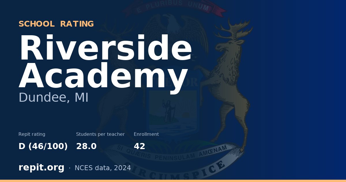 Riverside Academy, Dundee, MI — Repit school rating D (46/100)