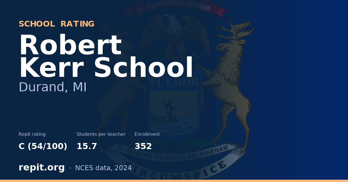 Robert Kerr School, Durand, MI — Repit school rating C (54/100)