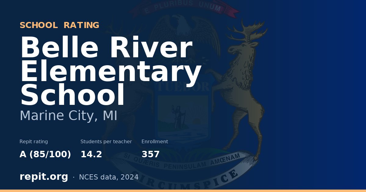Belle River Elementary School, Marine City, MI — Repit school rating A (85/100)