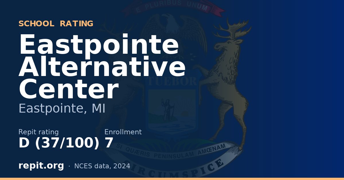 Eastpointe Alternative Center, Eastpointe, MI — Repit school rating D (37/100)