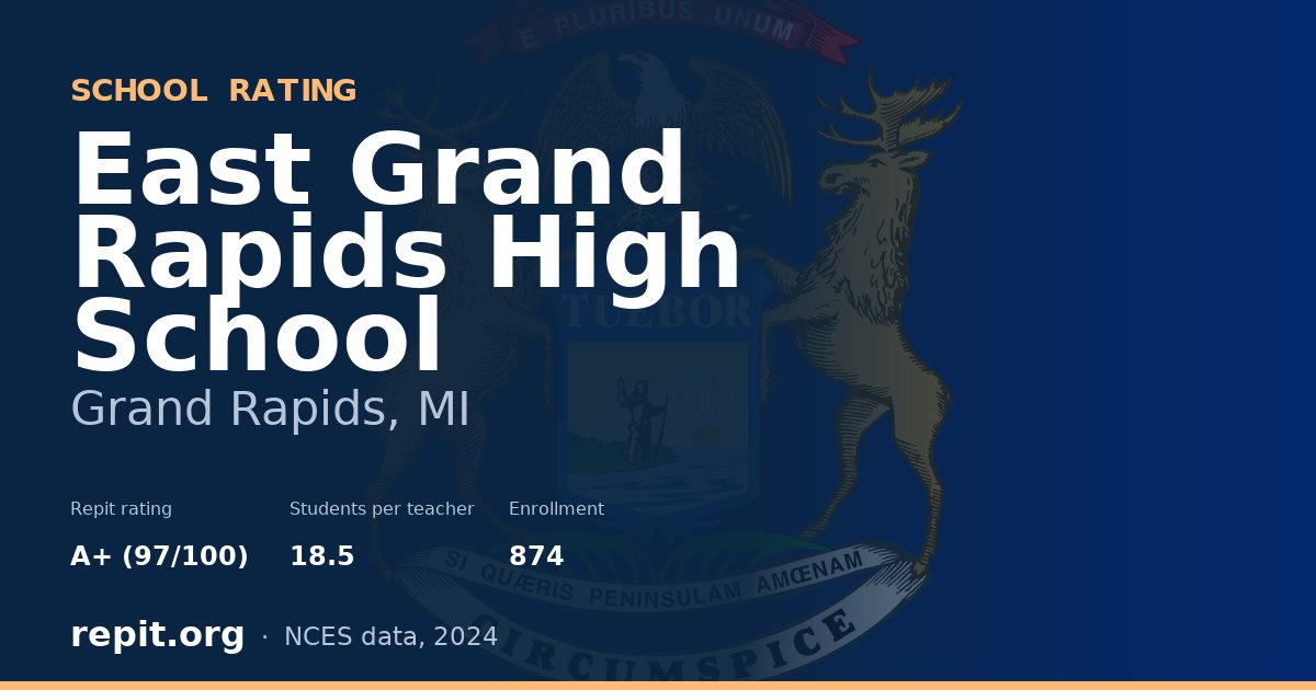 East Grand Rapids High School, Grand Rapids, MI — Repit school rating A+ (97/100)