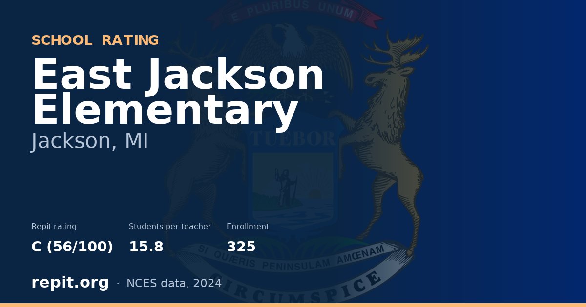 East Jackson Elementary, Jackson, MI — Repit school rating C (56/100)
