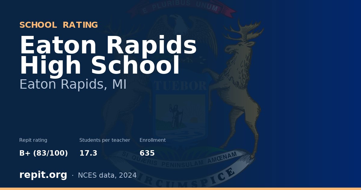 Eaton Rapids High School, Eaton Rapids, MI — Repit school rating B+ (83/100)