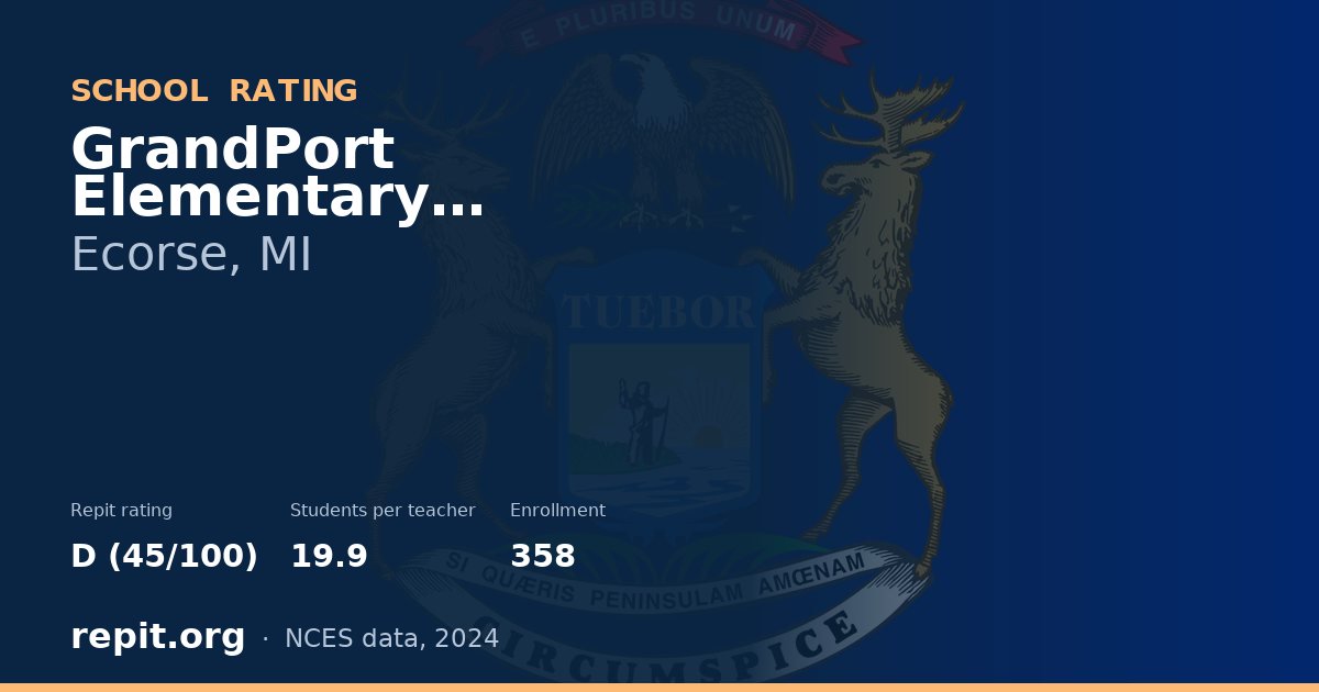 GrandPort Elementary Academy, Ecorse, MI — Repit school rating D (45/100)