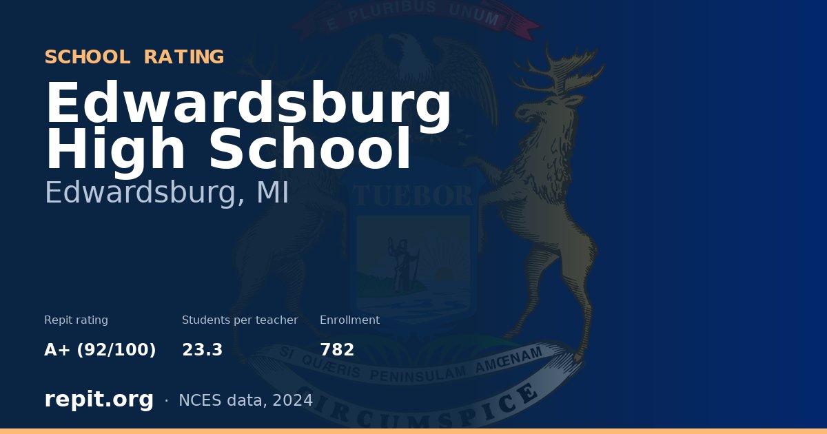 Edwardsburg High School, Edwardsburg, MI — Repit school rating A+ (92/100)