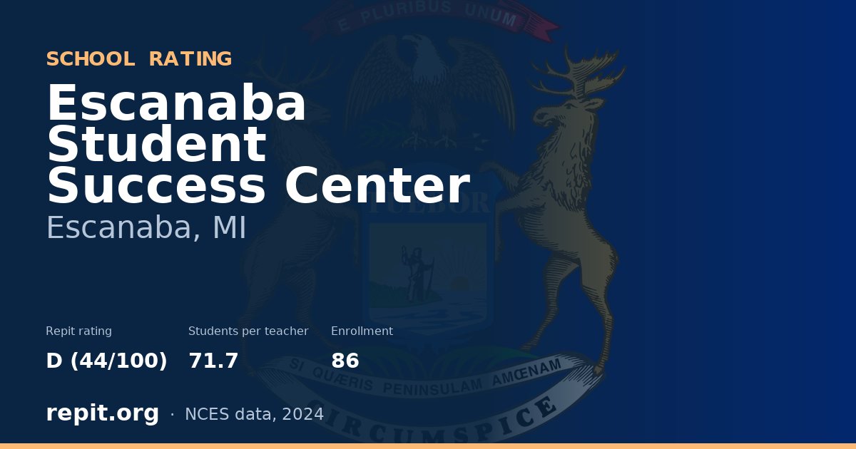 Escanaba Student Success Center, Escanaba, MI — Repit school rating D (44/100)