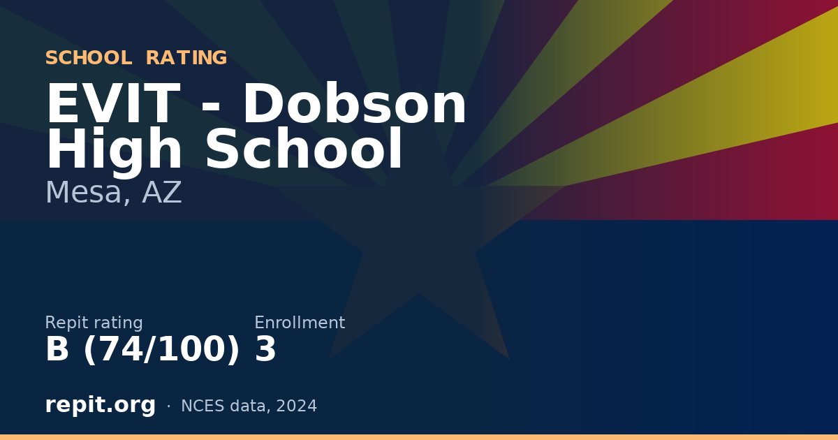 EVIT - Dobson High School, Mesa, AZ — Repit school rating B (74/100)
