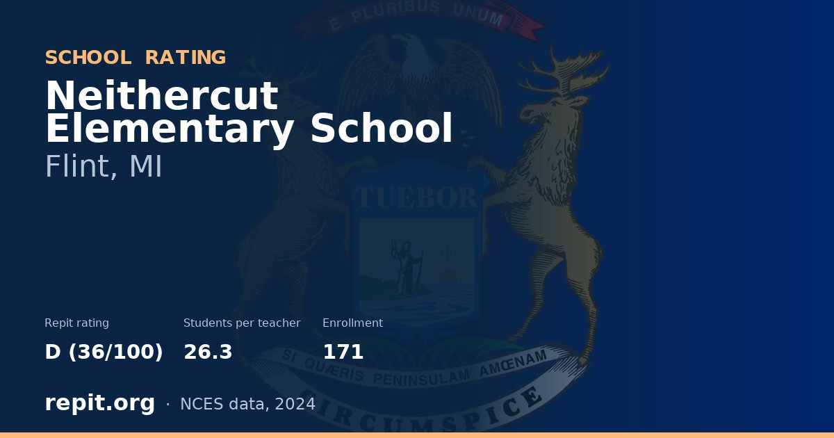 Neithercut Elementary School, Flint, MI — Repit school rating D (36/100)