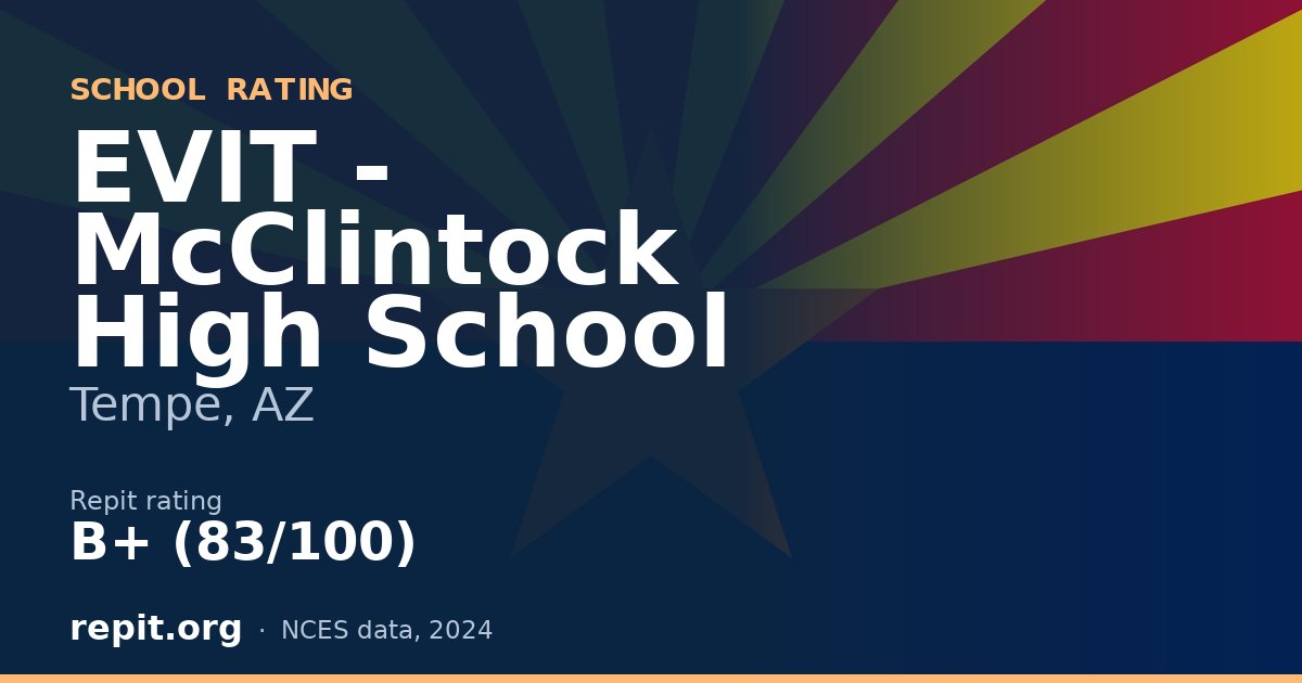 EVIT - McClintock High School, Tempe, AZ — Repit school rating B+ (83/100)